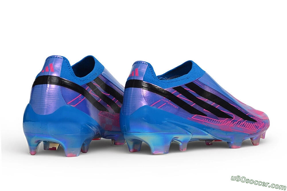 Adidas F50 Hyperfast Elite Laceless FG Firm Ground Soccer Cleats - Blue/Lucid Blue/Pulse Magenta 6