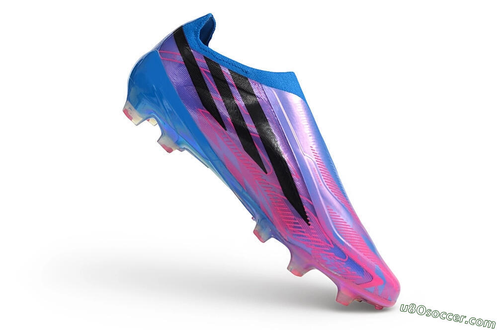 Adidas F50 Hyperfast Elite Laceless FG Firm Ground Soccer Cleats - Blue/Lucid Blue/Pulse Magenta 4