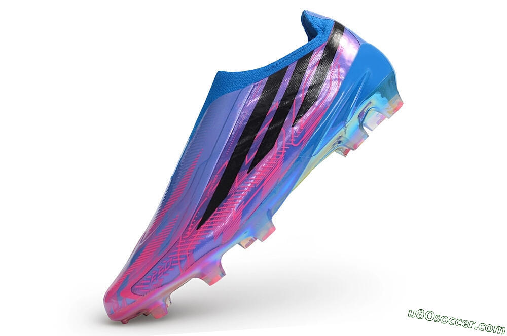 Adidas F50 Hyperfast Elite Laceless FG Firm Ground Soccer Cleats - Blue/Lucid Blue/Pulse Magenta 5