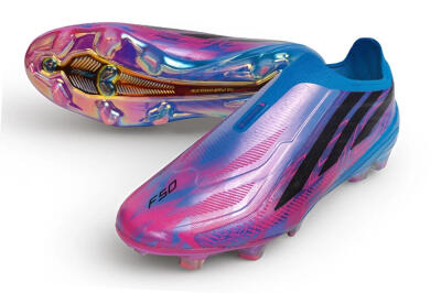 Adidas F50 Hyperfast Elite Laceless FG Firm Ground Soccer Cleats - Blue/Lucid Blue/Pulse Magenta