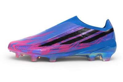 Adidas F50 Hyperfast Elite Laceless FG Firm Ground Soccer Cleats - Blue/Lucid Blue/Pulse Magenta