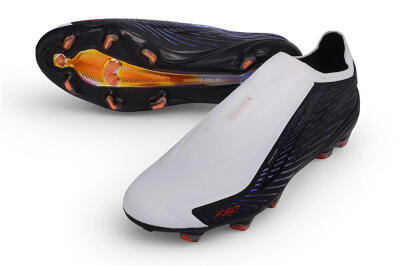 Adidas F50 Hyperfast Elite Laceless FG Firm Ground Soccer Cleats - White/Core Black/Solar Red