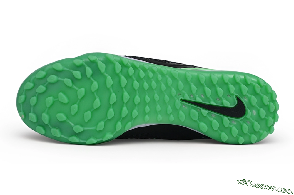 Nike Phantom 6 Elite Low TF Artificial Turf Soccer Shoes - Black/Black/Electric Green 6