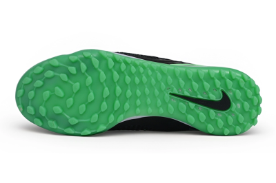 Nike Phantom 6 Elite Low TF Artificial Turf Soccer Shoes - Black/Black/Electric Green