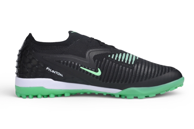 Nike Phantom 6 Elite Low TF Artificial Turf Soccer Shoes - Black/Black/Electric Green