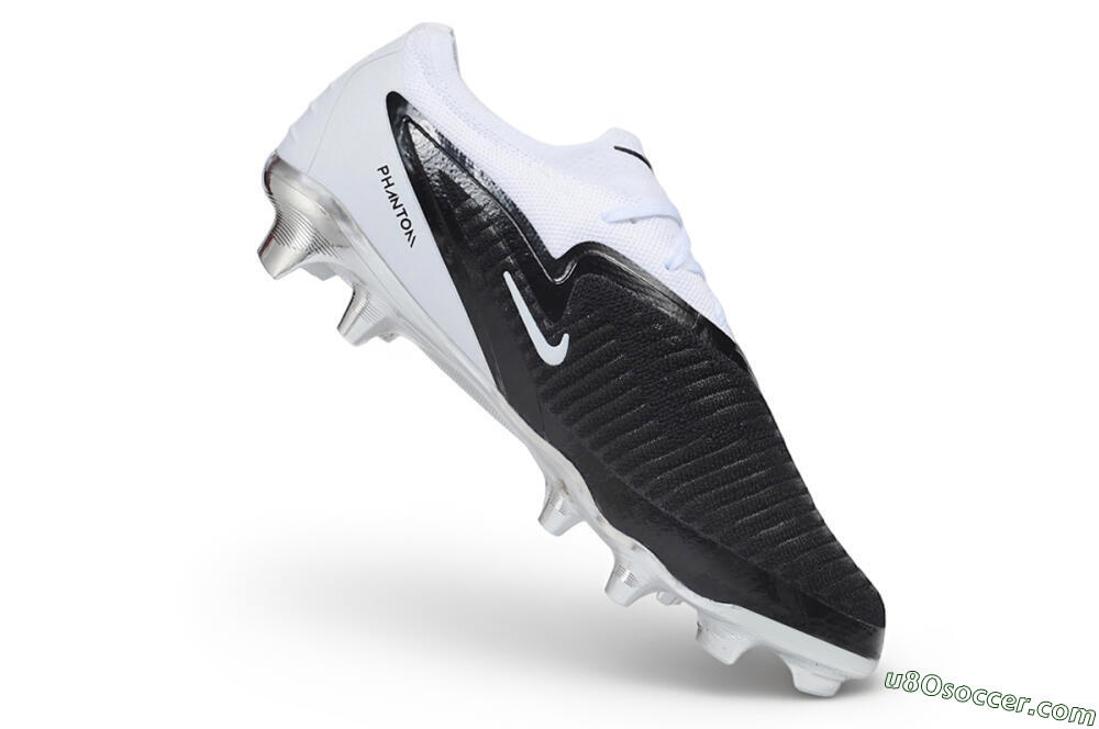 Nike Phantom 6 Elite Low FG Firm Ground Soccer Cleats - White/White/Black 4