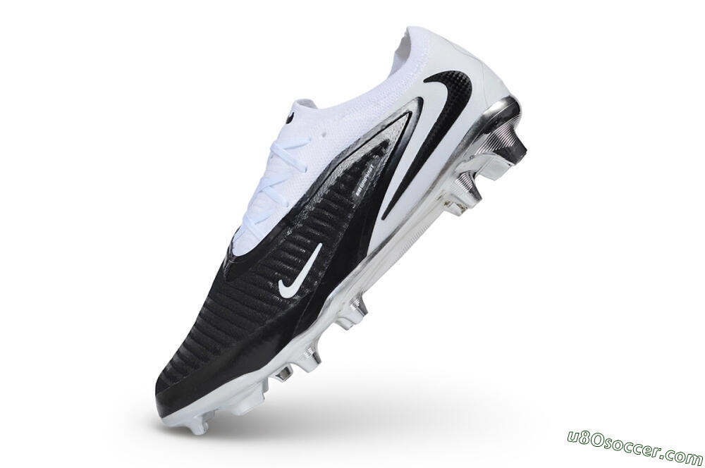 Nike Phantom 6 Elite Low FG Firm Ground Soccer Cleats - White/White/Black 5
