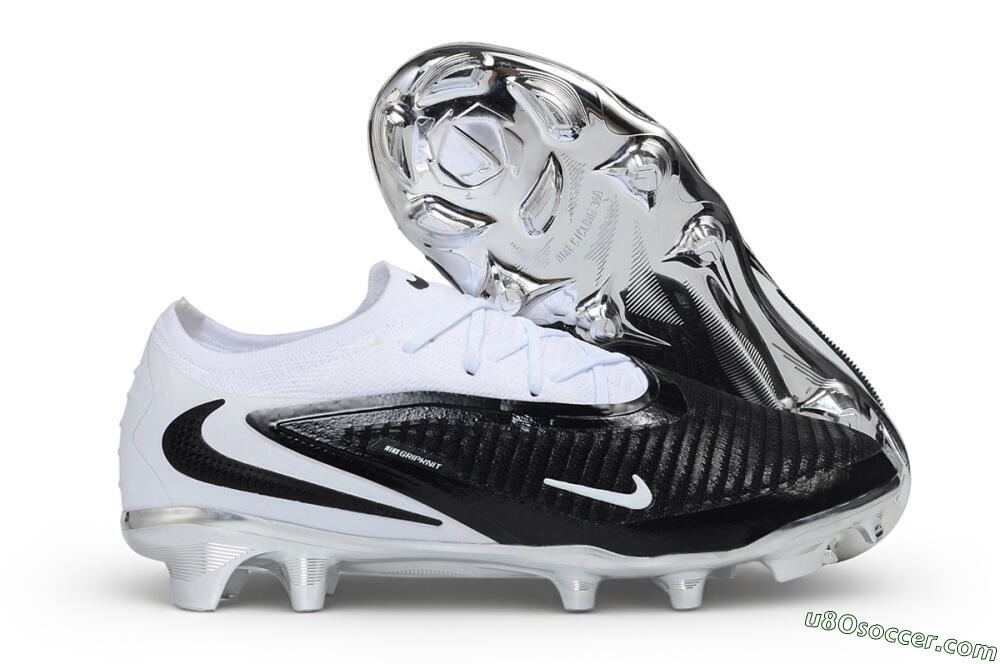 Nike Phantom 6 Elite Low FG Firm Ground Soccer Cleats - White/White/Black 1