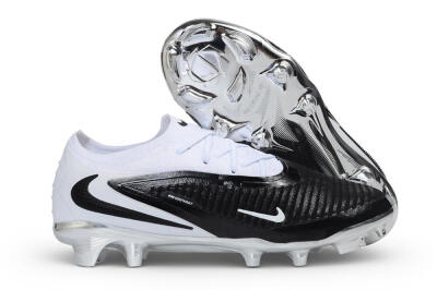 Nike Phantom 6 Elite Low FG Firm Ground Soccer Cleats - White/White/Black