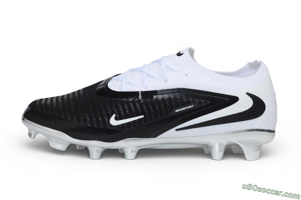 Nike Phantom 6 Elite Low FG Firm Ground Soccer Cleats - White/White/Black 2