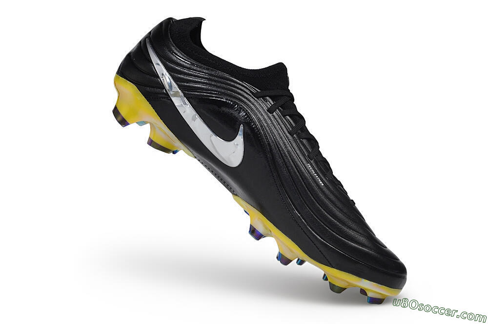 Nike Tiempo Legend 11 Elite FG Firm Ground Soccer Cleats - Black/Black/Chrome/Cyber 4