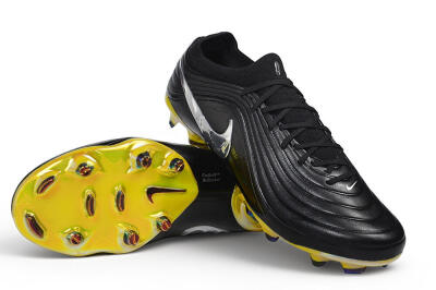 Nike Tiempo Legend 11 Elite FG Firm Ground Soccer Cleats - Black/Black/Chrome/Cyber