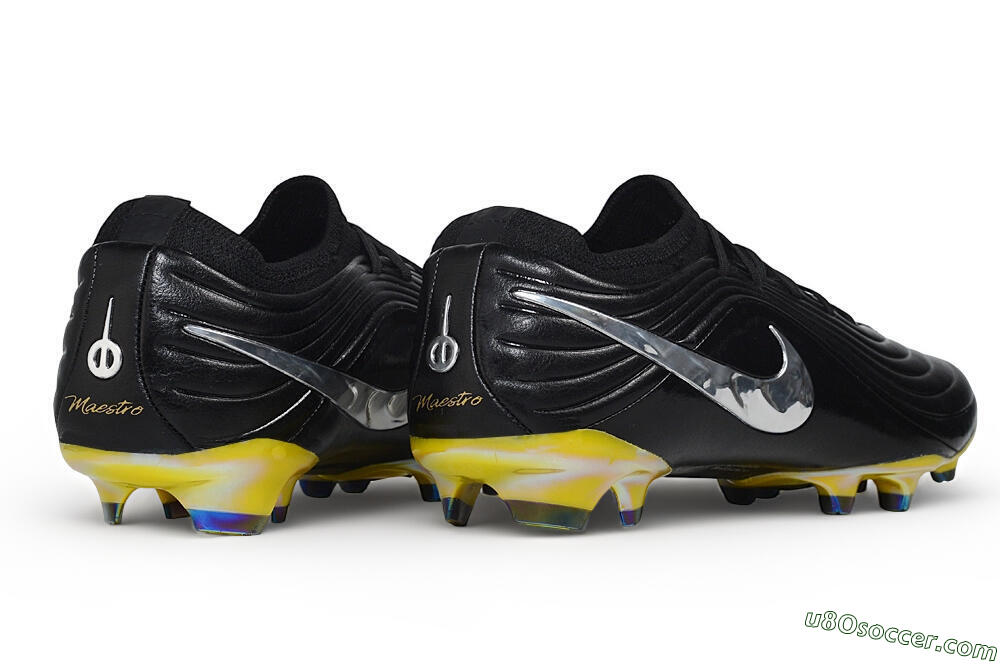 Nike Tiempo Legend 11 Elite FG Firm Ground Soccer Cleats - Black/Black/Chrome/Cyber 6