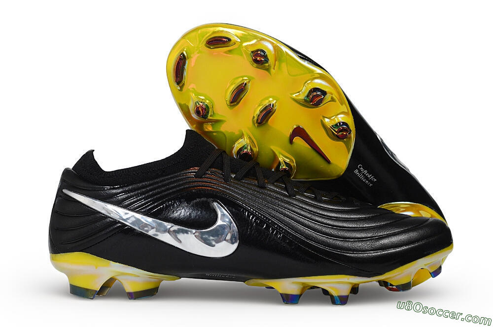 Nike Tiempo Legend 11 Elite FG Firm Ground Soccer Cleats - Black/Black/Chrome/Cyber 1