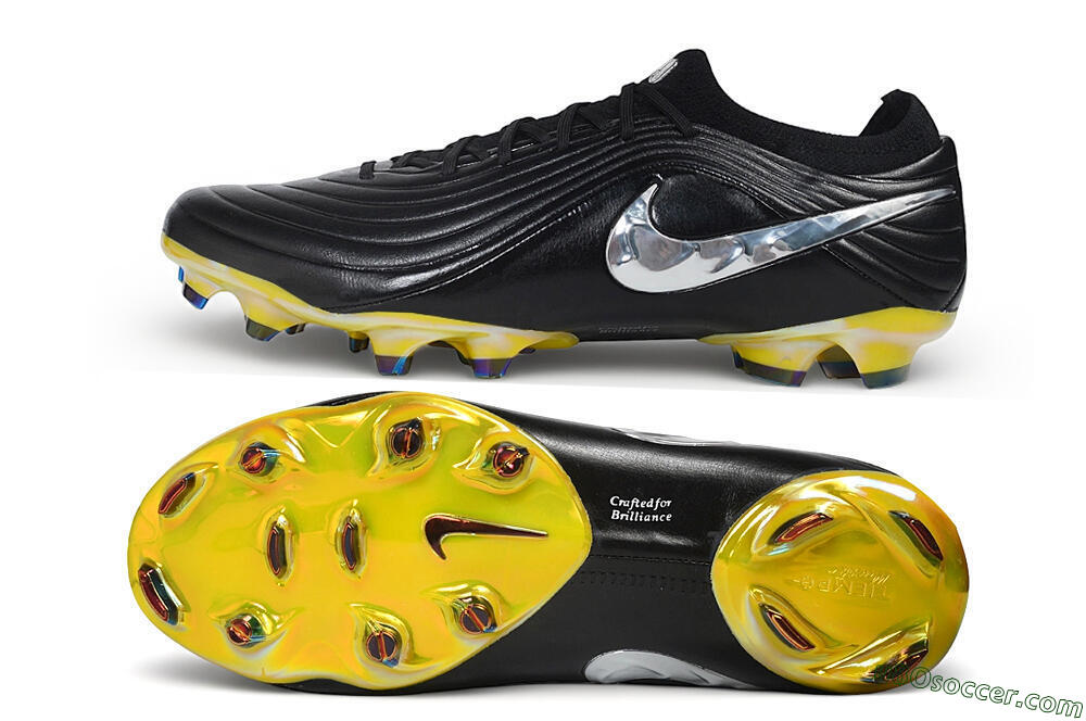 Nike Tiempo Legend 11 Elite FG Firm Ground Soccer Cleats - Black/Black/Chrome/Cyber 0