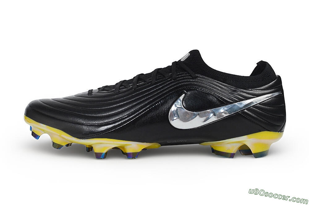 Nike Tiempo Legend 11 Elite FG Firm Ground Soccer Cleats - Black/Black/Chrome/Cyber 2