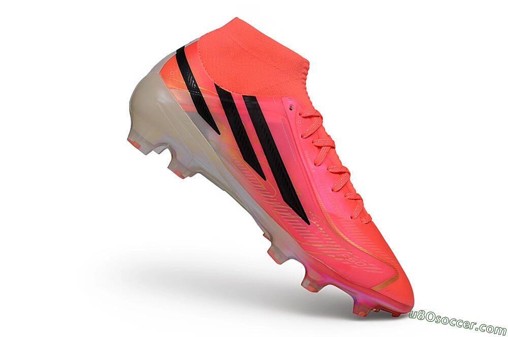 Adidas F50 Hyperfast Elite Laceless FG Firm Ground Soccer Cleats - Pink/Solar Pink/Black 4