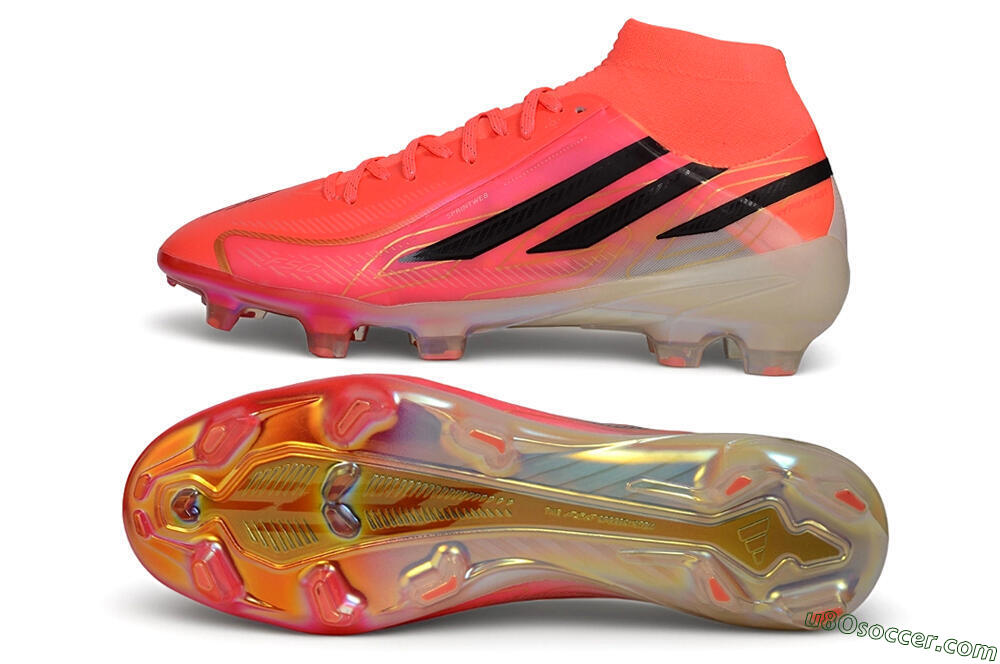 Adidas F50 Hyperfast Elite Laceless FG Firm Ground Soccer Cleats - Pink/Solar Pink/Black 0