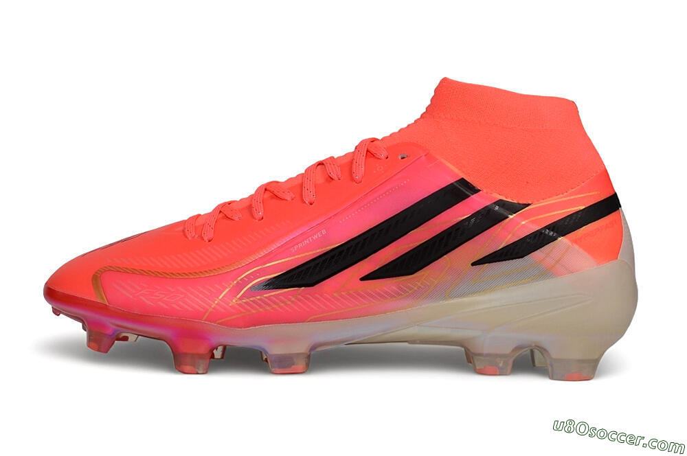 Adidas F50 Hyperfast Elite Laceless FG Firm Ground Soccer Cleats - Pink/Solar Pink/Black 2