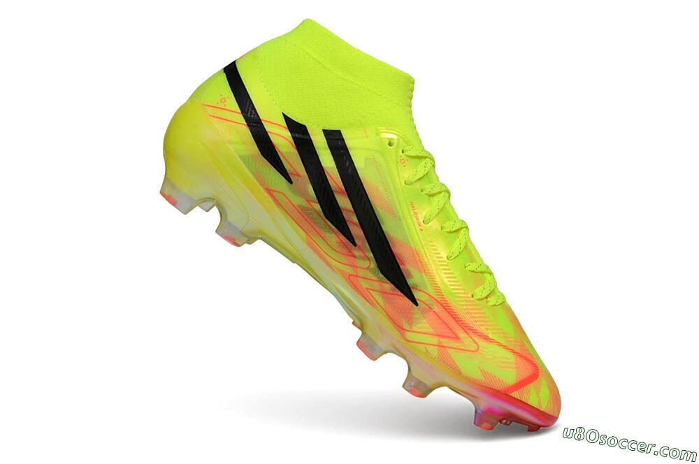 Adidas F50 Hyperfast Elite Laceless FG Firm Ground Soccer Cleats - Yellow/Solar Yellow/Black 4