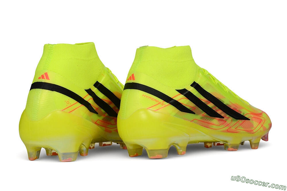 Adidas F50 Hyperfast Elite Laceless FG Firm Ground Soccer Cleats - Yellow/Solar Yellow/Black 6