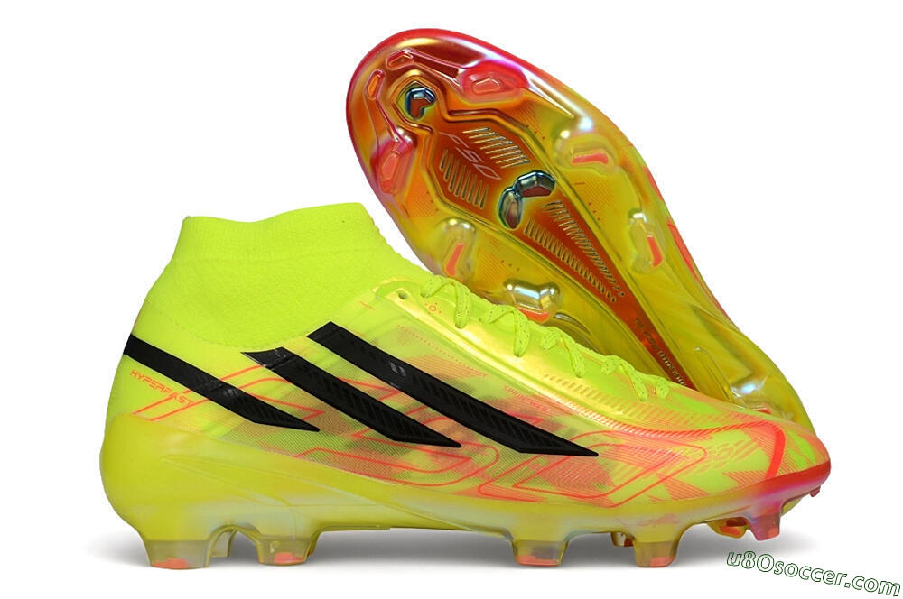 Adidas F50 Hyperfast Elite Laceless FG Firm Ground Soccer Cleats - Yellow/Solar Yellow/Black 1