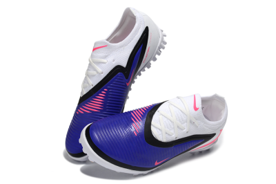 Nike Phantom 6 Elite Low TF Artificial Turf Soccer Shoes - White/Hyper Royal/Hyper Pink