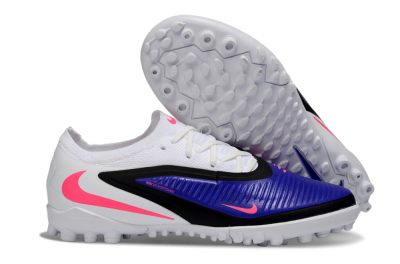 Nike Phantom 6 Elite Low TF Artificial Turf Soccer Shoes - White/Hyper Royal/Hyper Pink