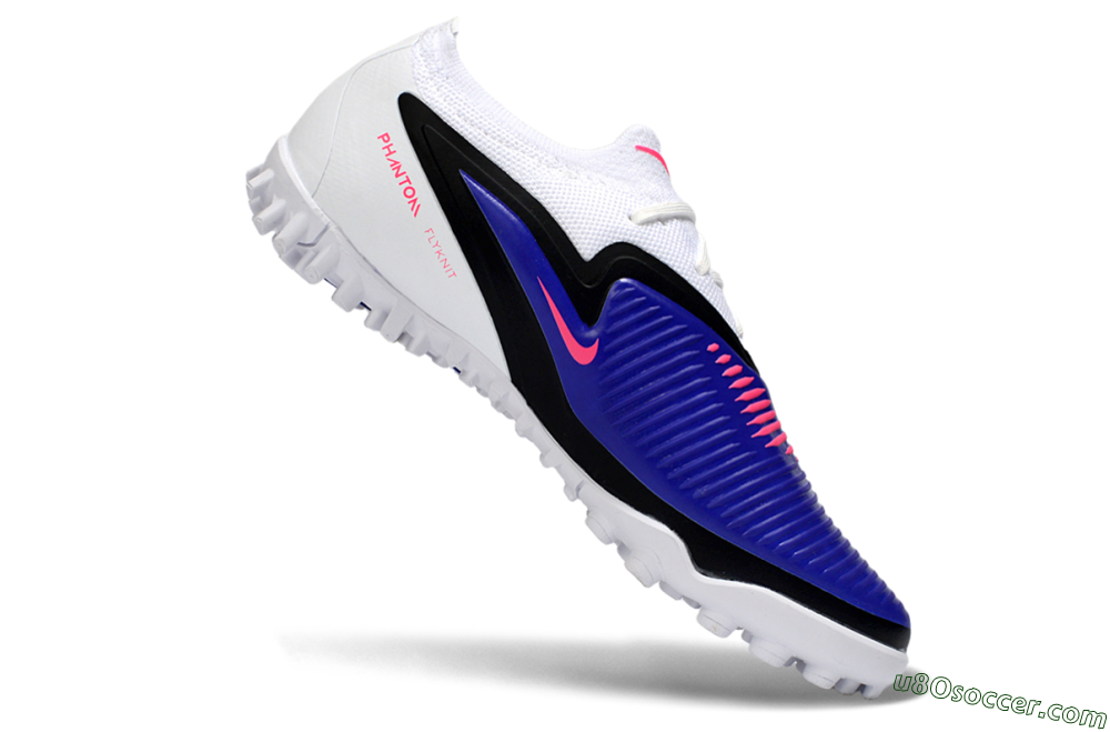 Nike Phantom 6 Elite Low TF Artificial Turf Soccer Shoes - White/Hyper Royal/Hyper Pink 4