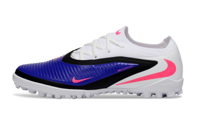 Nike Phantom 6 Elite Low TF Artificial Turf Soccer Shoes - White/Hyper Royal/Hyper Pink