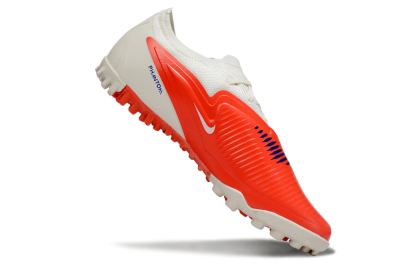 Nike Phantom 6 Elite Low TF Artificial Turf Soccer Shoes - White/Bright Crimson/Royal Blue