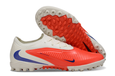 Nike Phantom 6 Elite Low TF Artificial Turf Soccer Shoes - White/Bright Crimson/Royal Blue