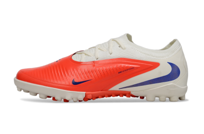Nike Phantom 6 Elite Low TF Artificial Turf Soccer Shoes - White/Bright Crimson/Royal Blue