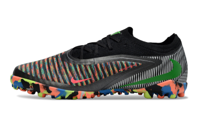 Nike Phantom 6 Elite Low TF Artificial Turf Soccer Shoes - Black/Multicolor/Electric