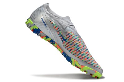 Nike Phantom 6 Elite Low TF Artificial Turf Soccer Shoes - Grey/Multi-Color/Metallic Silver