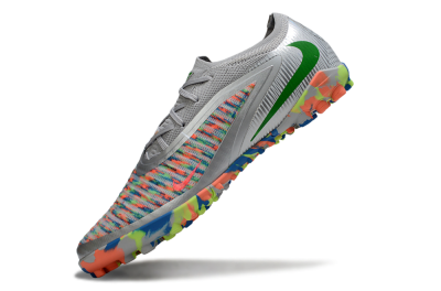 Nike Phantom 6 Elite Low TF Artificial Turf Soccer Shoes - Grey/Multi-Color/Metallic Silver