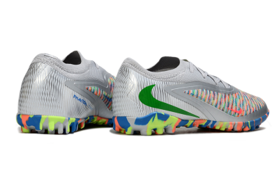 Nike Phantom 6 Elite Low TF Artificial Turf Soccer Shoes - Grey/Multi-Color/Metallic Silver
