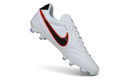 Nike Tiempo Ligera Pro FG Firm Ground Soccer Cleats - White/Black/Bright Crimson