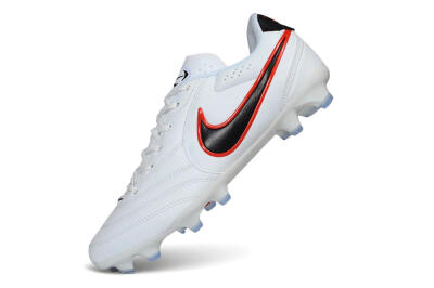 Nike Tiempo Ligera Pro FG Firm Ground Soccer Cleats - White/Black/Bright Crimson