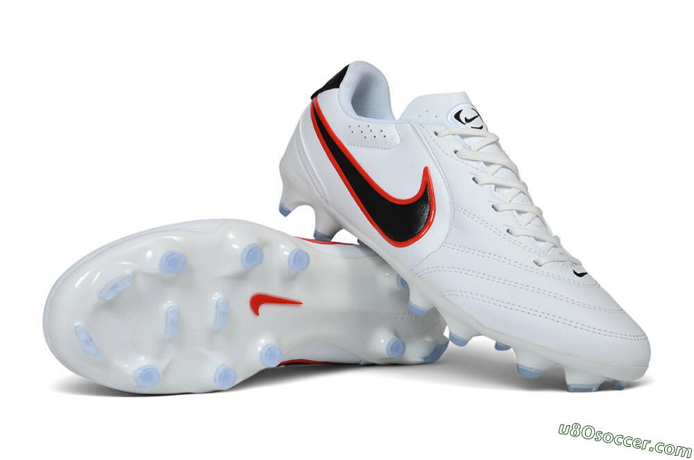 Nike Tiempo Ligera Pro FG Firm Ground Soccer Cleats - White/Black/Bright Crimson 0