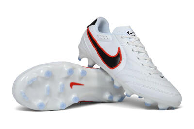 Nike Tiempo Ligera Pro FG Firm Ground Soccer Cleats - White/Black/Bright Crimson