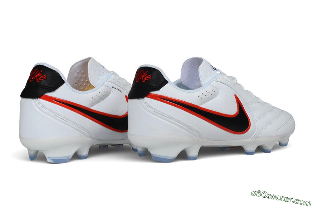 Nike Tiempo Ligera Pro FG Firm Ground Soccer Cleats - White/Black/Bright Crimson 6