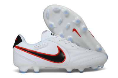 Nike Tiempo Ligera Pro FG Firm Ground Soccer Cleats - White/Black/Bright Crimson