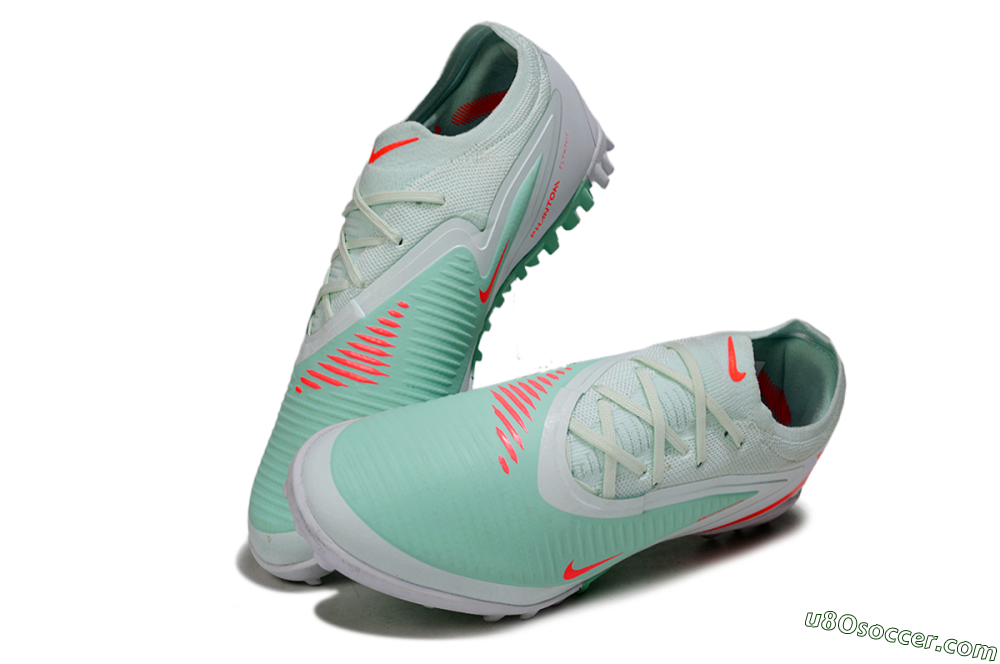 Nike Phantom 6 Elite Low TF Artificial Turf Soccer Shoes - Green/Mint Foam/Bright Crimson 3