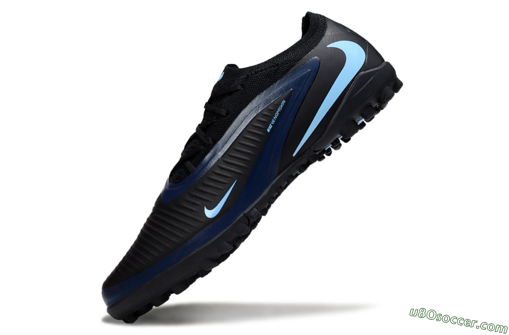 Nike Phantom 6 Elite Low TF Artificial Turf Soccer Shoes - Black/Midnight Black/Baltic Blue 5