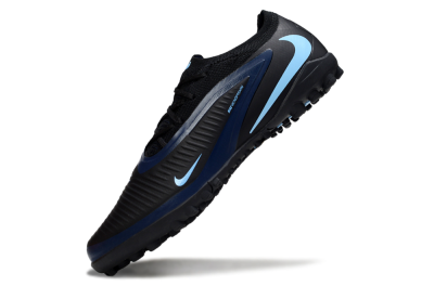 Nike Phantom 6 Elite Low TF Artificial Turf Soccer Shoes - Black/Midnight Black/Baltic Blue