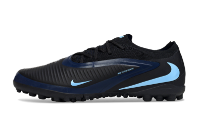 Nike Phantom 6 Elite Low TF Artificial Turf Soccer Shoes - Black/Midnight Black/Baltic Blue