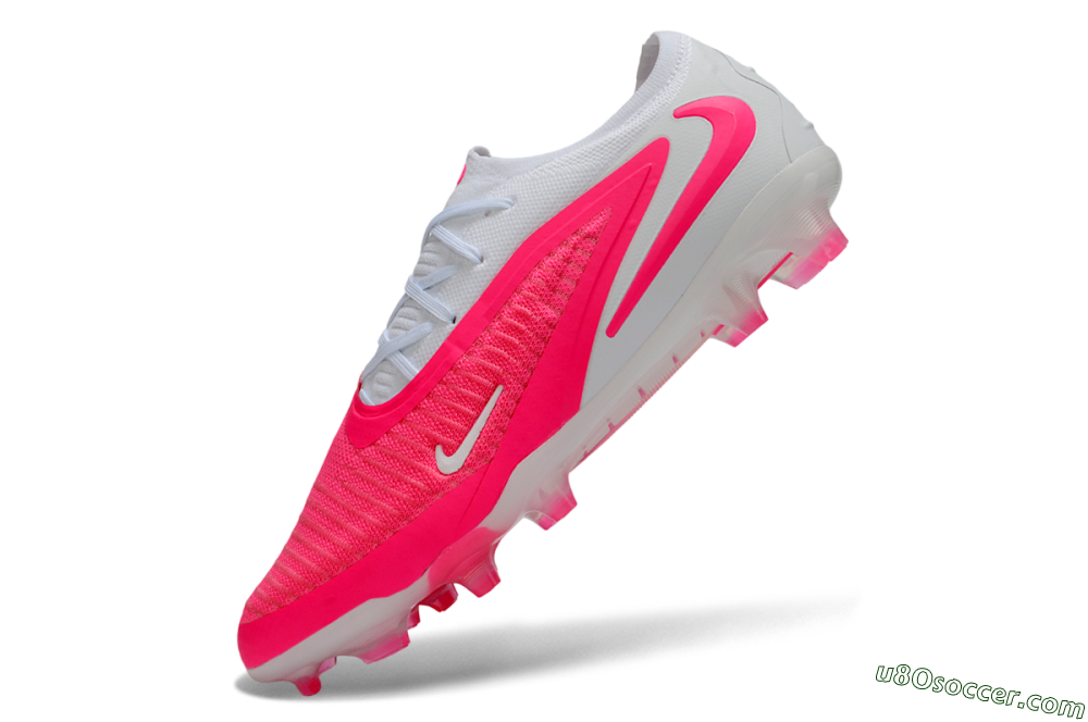Nike Phantom 6 Elite Low FG Firm Ground Soccer Cleats - White/White/Hyper Pink 5