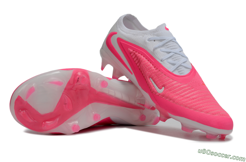 Nike Phantom 6 Elite Low FG Firm Ground Soccer Cleats - White/White/Hyper Pink 0