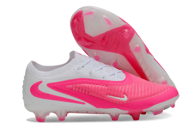 Nike Phantom 6 Elite Low FG Firm Ground Soccer Cleats - White/White/Hyper Pink